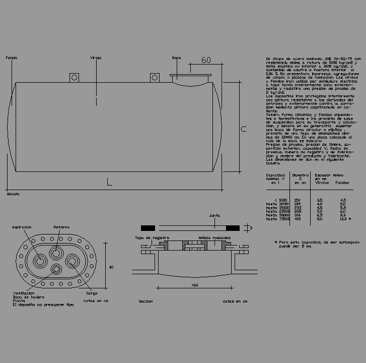 Bloque Autocad Deposito
